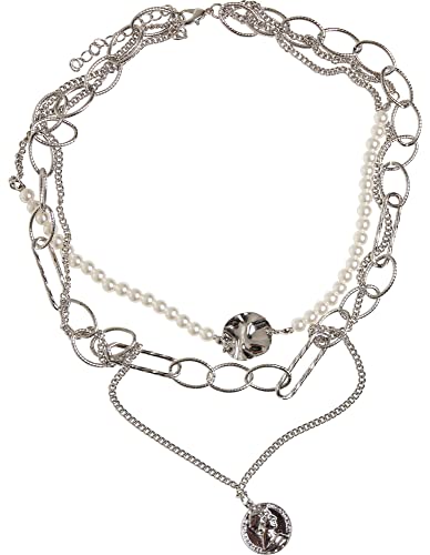 Urban Classics Ocean Layering Necklace Silver One Size
