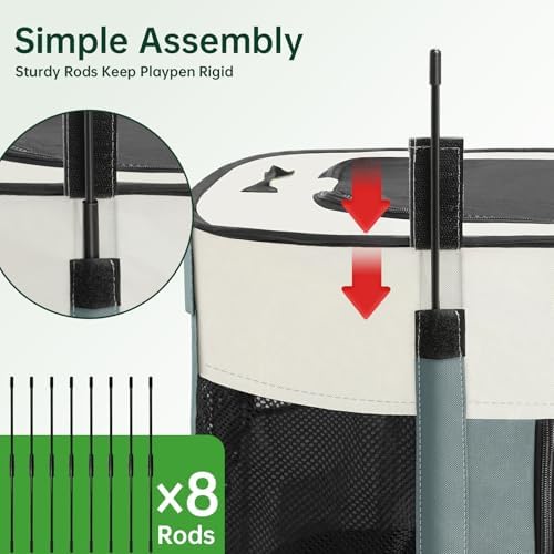 Dog Playpen,Cat Pet Puppy Pen,Portable Playpens for — texture and fabric close-up