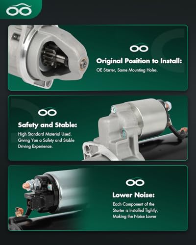 Image of SCITOO Starter Motor fit for Arctic Cat 700 Diesel 2007-2008 695cc PMGR, 9T,for Arctic Cat 700 Super Duty Diesel 2010-2015 L 686cc cid PMGR Replacement Starter 32380,18365,32379,19157,19800