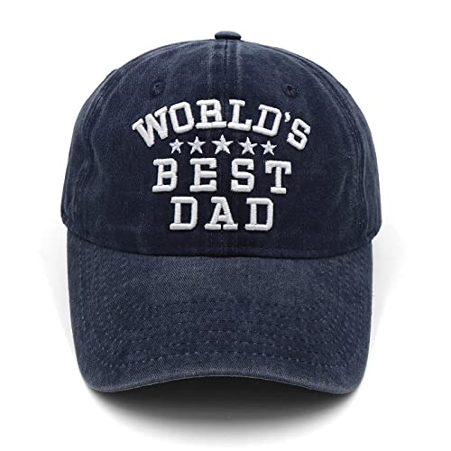 La Mejor Recopilación de dia del padre beisbol que Puedes Comprar On-line. 42 Sombreros de papá para hombres, divertidos regalos del día del padre de hija, hijo, mejores gorras de béisbol para padre, papá, padrastro, regalos, World's Best Dad-navyblue,...