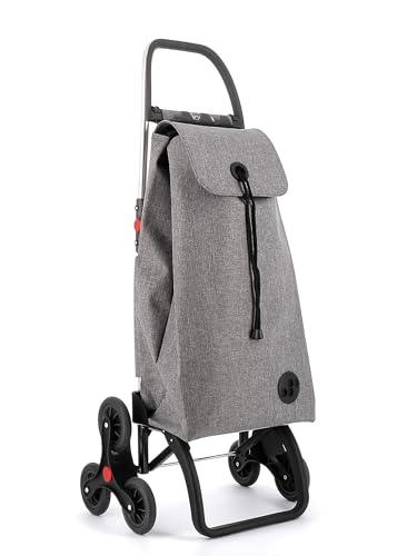 Carro Rolser I-MAX Tweed 6 Ruedas Sube Escaleras Plegable - Gris