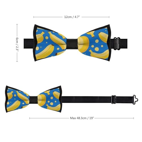 Men's Pre-Tied Bow Tie - Adjustable Neck Band for Weddings & Formal Events2