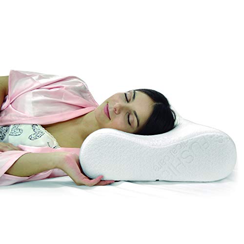 Oreiller à Mémoire de Forme 70x40 avec remplissage monobloc 100% viscoélastique | Oreiller cervical de forme ergonomique convenant à tous les dormeurs | Oreiller anti-acariens Cover