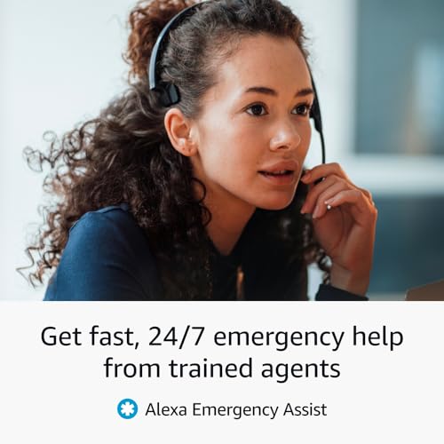 Image of Echo Show 5 (newest model), Charcoal, bundle with Alexa Emergency Assist (monthly auto-renewal subscription)