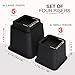 Utopia Bedding Bed Riser, 3 & 5 Inches Adjustable Furniture Risers for 8 Inch Combined Furniture Lift, Under Bed Storage & Dorm Room Essential, Supports Up to 1,300 lbs (4 Set, Black)