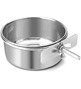 Dog Cat Pet Cage Hanging Food Water Bowl Feeder Stainless Steel Bowl Cage Hanging I.46855708