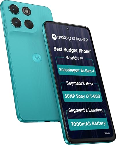 Image of Motorola G57 Power 5G (Pantone Fluidity, 8GB RAM, 128GB Storage) | 6.72 inch FHD+ Display | Snapdragon 6s Gen 4 Processor | 50MP + 8MP Dual Rear Camera | 8MP Front Camera | 7000mAh Battery | 5G Smartphone