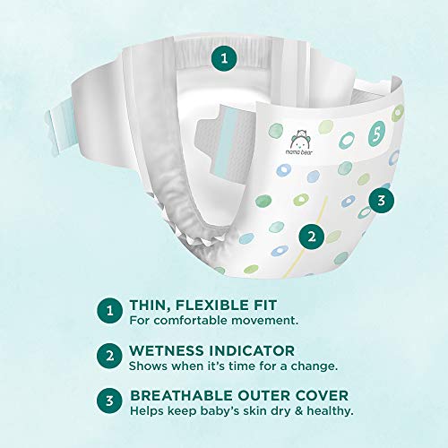 Amazon Brand - Mama Bear Gentle Touch Diapers, Hypoallergenic, Size 5, 132 Count (4 Packs Of 33), White #TOP2