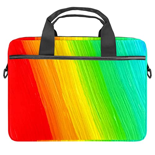Sac ordinateur 13-14.5 pouces arc-en-ciel sacoche multicolore fine de 28x36.8x3 cm