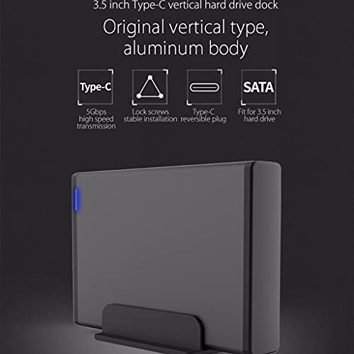 Caja externa tipo C USB3.1 para disco duro 3.5 pulg. miniatura 5