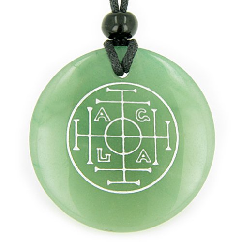 BestAmulets Fortune, Wealth and Success Talisman Green Quartz Magic Pendant Necklace