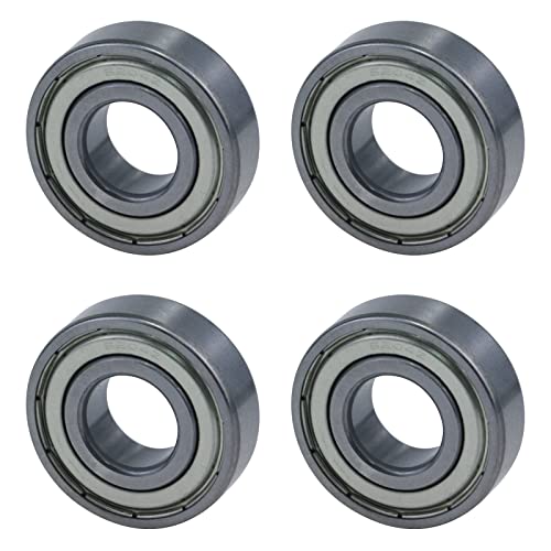 Image of Antrader 4Pcs Metal Shielded 6204Z 20 x 47 x 14mm Deep Groove Ball Bearings | 6204ZZ Ball Bearing,Double Shielded Bearing,High Carbon Steel Bearings