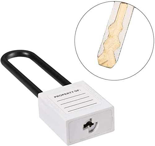 Image of Lockout Tagout Locks Safety Padlock Loto Locks Keyed Alike PA Lock Out Tag Out Steel Shackle Small Luggage Padlocks White 1PCS