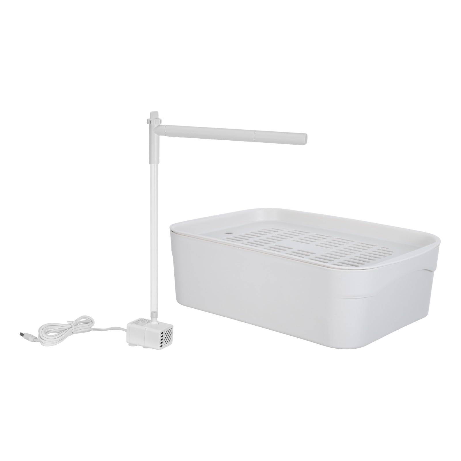 Bañera automática para pájaros de ABS blanco premium con sistema de ducha limpia Toyvian