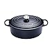 Le Creuset, Cocotte Signature en Fonte Émaillée avec Couvercle, Ø 33cm, Ovale, Compatible avec Toutes Sources de Chaleur (Induction Incluse), Capacité : 7.5 L, 6.595 kg, Noir
