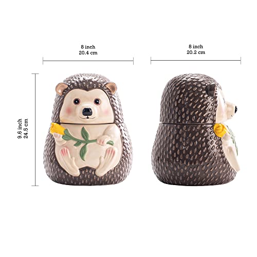 Bico Hedgehog 9.6 Inch Air Tight Ceramic Cookie Jar thumb #1