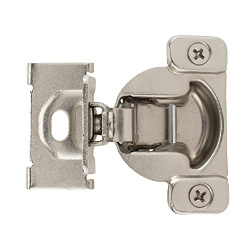 Amerock | Concealed Cabinet Hinge | 1/2 Inch (13 Mm) Overlay Hinge | Nickel | 2 Pack | Self-Closing Hinge | Cabinet Door Hinge #TOP5