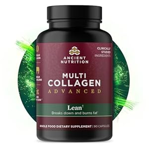 Ancient Nutrition Advanced Collagen Protein Lean with Probiotics, Hydrolyzed Collagen Peptides Supports Healthy Weight Loss* and Fat Loss*, 90 Count