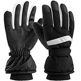 Cauasock Gloves for Men Women, Waterproof Ski Gloves for Winter Outdoor Work Hunting Camping Snowboarding Hiking (Gray,M)