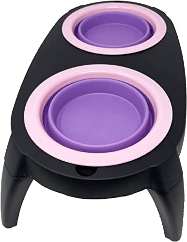 Copper Top, Collapsible Pet Feeding Bowl Set including Foldable Tray- Easy to Clean - Image 2