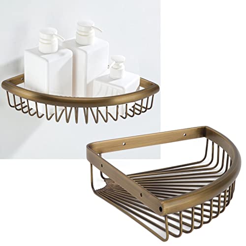 Ozgkee Vintage Bronze Corner Shelf Shower Caddy - Image 2