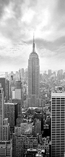 Poster Sticker de Porte NYC Noir et Blanc 85 x 205 cm Cover