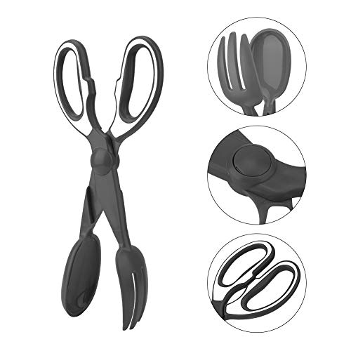 Image of Pet Pooper Scooper, Poop Scooper Tongs Hold Design Dog Pooper Cleaner Durable with Three Bright Colors for Dogs for Cleaning Poo(Black)