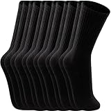 TRIFIL Kit 6 Pares Meia Esportiva Cano Longo Atolhada Calcanhar Verdadeiro Adulto, 6 Preto, 39-43