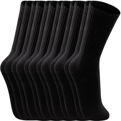TRIFIL Kit 6 Pares Meia Esportiva Cano Longo Atolhada Calcanhar Verdadeiro Adulto, 6 Preto, 39-43