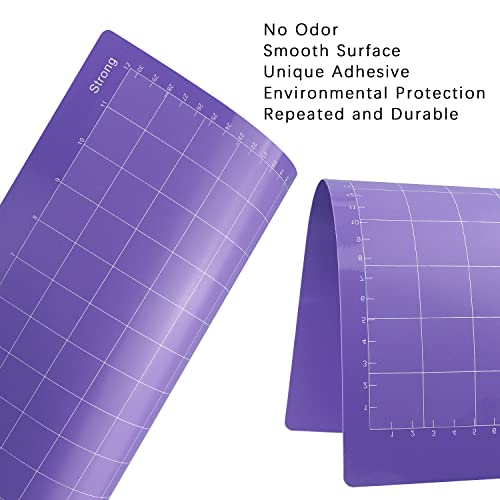 Gwybkq Cutting Mat, Compatible with Cricut Explore Air 2/Maker 6 Pack Strong 12x12 Purple Adhesive Sticky Non-Slip Cut Mats for Silhouette Cameo 4/3/2/1 Replacement Accessories for Crafts