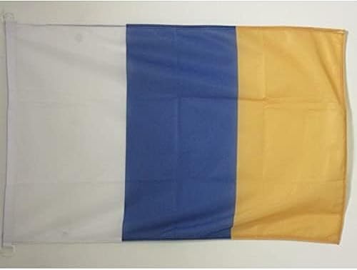 Bandera Canaria sin insignia 3' x 5' Uso Exterior - Bandera de la región española de Canarias sin armas 35.4 x 59.1 in - Banner 3x5 ft Tejido