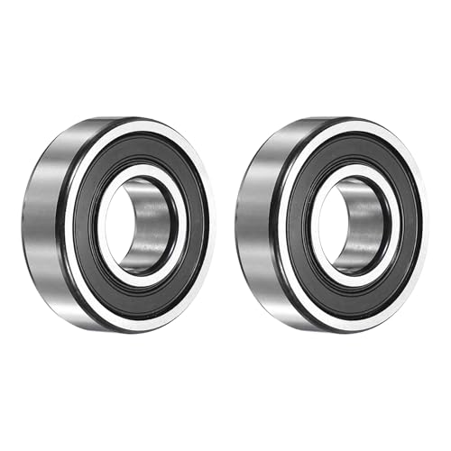 sourcing map 2Pcs 6204-2RS Deep Groove Ball Bearings, 20x47x14 mm High Speed Double Rubber Seal Bearings Pre-Lubricated and Stable for Industrial Machinery Repairs 3D Project