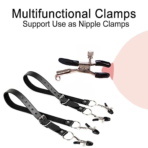 Image of Labia Spreader Straps Clip Nipple Clitoris Clamps BDSM Bondage Restraint Kit Vagina Peeping Stimulator Pussy Massage Exotic Sex Toys for Adult Games Women Female