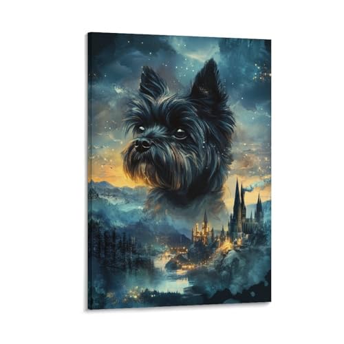Affiche Yorkshire Terrier toile murale déco salon 40x60cm