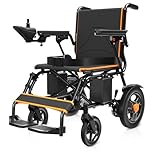 POWET Electric Wheelchair, Foldable Portable Wheelchairs for Seniors, 500W Dual Motors, 15 Miles Long Travel Range Wheelchair Electric, Power Wheel chair with 360°Control Joystick