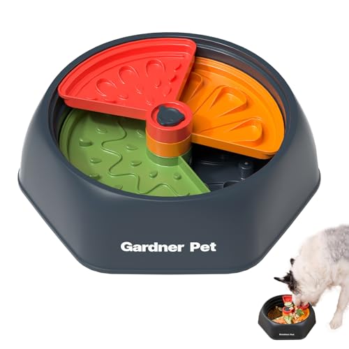 Gardner Pet Slow Feeder Dog Bowls 6-8 Cups Dog Slow Feeding Bowl, Cat Slow Feeder 4 Levels Detachable Design BPA-Free Slow Down Eating to Reduces Boredom and Anxiety, Suitable for Medium/Large Breed