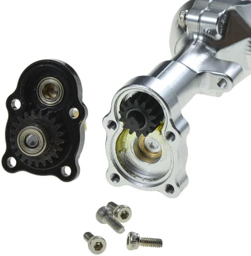 Aluminum Complete PRE-Built Rear AXLE Set for FURITEK Cayman PRO V2 4X4 Spare Part - Remote Control Car, RC Cars, RC Crawler 1/18 Upgrade Parts (HELIIDRECT) (Rear)