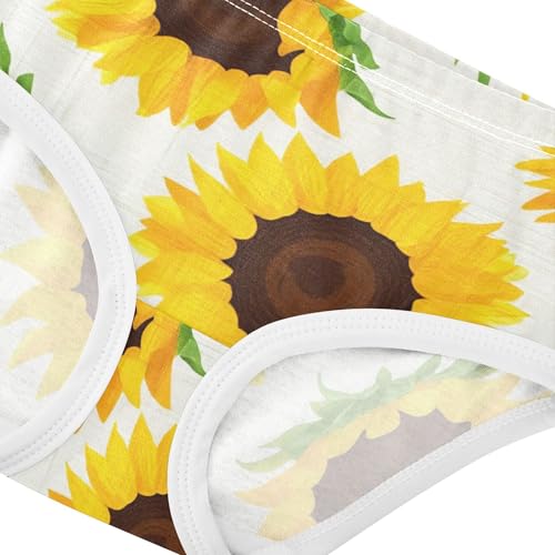 Fun Toddler Girls Underwear 2t Cotton Panties Little Girl Floral Yellow Sunflowers Kids Undies Briefs4