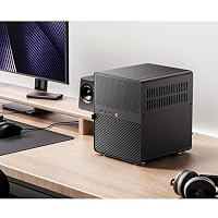 Jonsbo N3 NAS Gehäuse Schwarz – Kompaktes Mini-ITX Aluminium-Case für 8X 3,5" HDDs, Hot-Swap-fähig, 2X 80-mm-Lüfter, SFX-Netzteil, USB-C – Ansicht 2