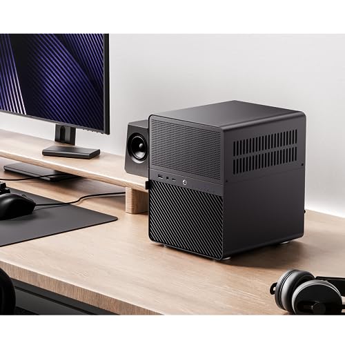 JONSBO N3 Mini-ITX NAS PC Chassis, ITX Computer Case, 8HHD+1-SSDD isk Bays NAS Mini Aluminum with Steel Plate Case, Built-in 2x10cm Fan, Power Support: SFX105mm, Support 130mm CPU Cooler