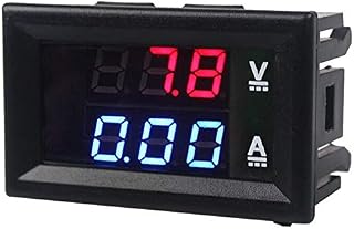 Onsinic Mini Digital Voltmeter Ammeter DC 100V 10A Panel Amp Volt Voltage Current Meter Tester Blue Red Dual LED Display