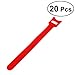Produktbild rosenice 20 Teile Ungebundene Haken und Schleife Microfaser Wiederverwendbare Kabel-Kabel-Organizer 1.2 x 15 cm 15 x 1.2 x 0.3 cm rot