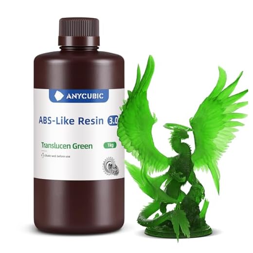 ⚡ ANYCUBIC ABS-Like Resin 3.0, Upgraded 14K 3D Printer Resin with Enhanced Strength and Toughness, High Precision, Low Odor, Wide Compatibility for All LCD Resin 3D Printers (Clear Green, 1kg)