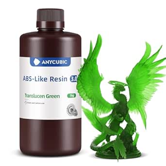 ELEGOO Tough Resin 3D-printerhars met hoge hardheid en flexibiliteit, lage viscositeit, lage krimp, compatibel met MSLA/LCD/DLP 3D-printers, grijs, 1000 g