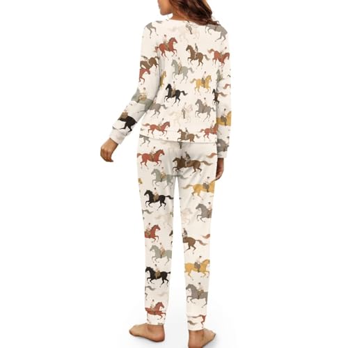 Image of Womens Lounge Set Long Sleeve Soft Pajama Sets