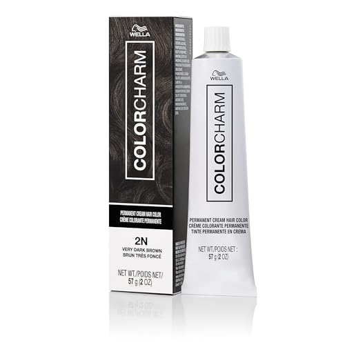 Image of COLORCHARM Permanent Cream Hair Dye | Darkest Colors | 100% Gray Coverage | Darkest Brown, Black Hair Colors | Intense Natural, Cool Espresso Shades | Vegan, Free of Phthalates & Parabens | 2 oz.