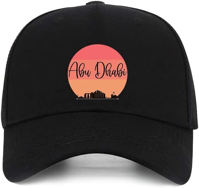 SHYTECH Classic Structured Baseball Hat Adjustable Caps for Men and Women Breathable Cotton Abu Dhabi Sun Rising.