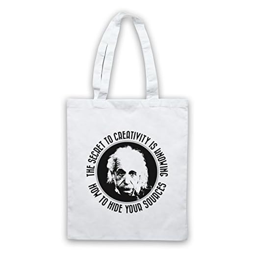 Albert Einstein Secret To Creativity Bolso, Blanco
