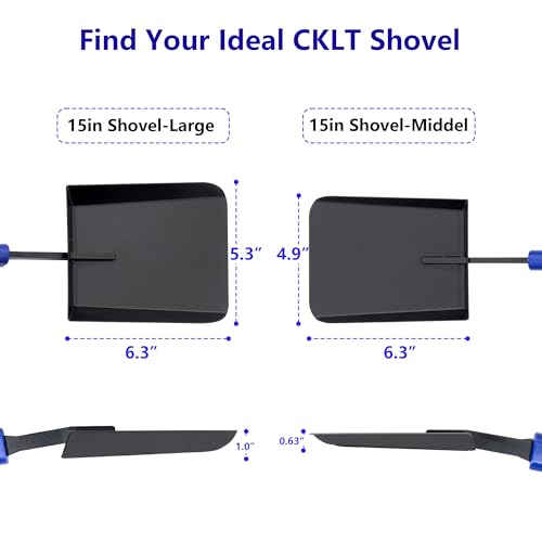 CKLT Fireplace Ash Shovel Wider Head Manganese Steel Gardening Shovel for Yard with Rubber Handle and Hanging Ring for Outdoor Fire Pit Indoor Fireplace Solo Stove Woodstove - Thumbnail 7
