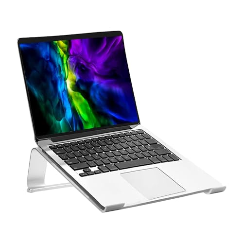 Image of URBAN KINGS Laptop Stand for Desk,Aluminium Adjustable Laptop Riser for Laptops MacBook Pro and Air 13 inch 14 inch 15.6 inch 17 inch, Desktop Ergonomic Foldable Portable Air Vantilated Computer & Notebook Stand